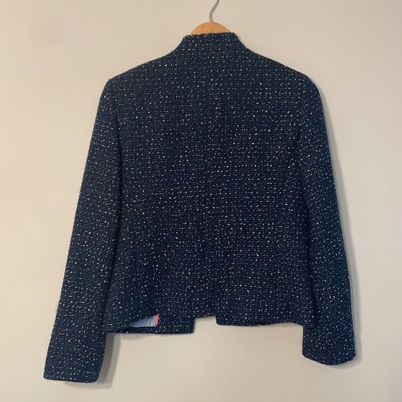 J. Crew Metallic Blue Tweed Wool Blend Blazer - Picture 8 of 8